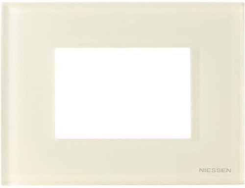 Рамка горизонтальная ABB Niessen Zenit 1-м. 3 мод. N2473 CB стекло белое картинка